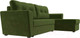 Миниатюра изображения товара Диван угловой Лига Диванов Амстердам Лайт правый (микровельвет зеленый)