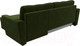 Миниатюра изображения товара Диван угловой Лига Диванов Амстердам Лайт правый (микровельвет зеленый)