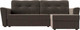 Миниатюра изображения товара Диван угловой Лига Диванов Амстердам Лайт правый (велюр коричневый)