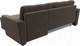 Миниатюра изображения товара Диван угловой Лига Диванов Амстердам Лайт правый (велюр коричневый)