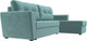 Миниатюра изображения товара Диван угловой Лига Диванов Амстердам Лайт правый (велюр бирюзовый)