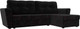 Миниатюра изображения товара Диван угловой Лига Диванов Амстердам Лайт правый (велюр черный)