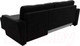 Миниатюра изображения товара Диван угловой Лига Диванов Амстердам Лайт правый (велюр черный)