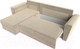 Миниатюра изображения товара Диван угловой Лига Диванов Амстердам Лайт левый (микровельвет бежевый)