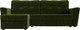 Миниатюра изображения товара Диван угловой Лига Диванов Амстердам Лайт левый (микровельвет зеленый)
