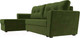Миниатюра изображения товара Диван угловой Лига Диванов Амстердам Лайт левый (микровельвет зеленый)
