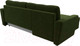 Миниатюра изображения товара Диван угловой Лига Диванов Амстердам Лайт левый (микровельвет зеленый)