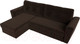 Миниатюра изображения товара Диван угловой Лига Диванов Амстердам Лайт левый (микровельвет коричневый)