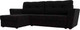 Миниатюра изображения товара Диван угловой Лига Диванов Амстердам Лайт левый (микровельвет черный)