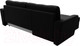 Миниатюра изображения товара Диван угловой Лига Диванов Амстердам Лайт левый (микровельвет черный)