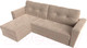 Миниатюра изображения товара Диван угловой Лига Диванов Амстердам Лайт левый (велюр бежевый)