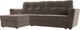 Миниатюра изображения товара Диван угловой Лига Диванов Амстердам Лайт левый (велюр коричневый)