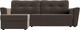 Миниатюра изображения товара Диван угловой Лига Диванов Амстердам Лайт левый (велюр коричневый)