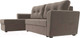 Миниатюра изображения товара Диван угловой Лига Диванов Амстердам Лайт левый (велюр коричневый)