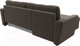 Миниатюра изображения товара Диван угловой Лига Диванов Амстердам Лайт левый (велюр коричневый)