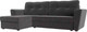 Миниатюра изображения товара Диван угловой Лига Диванов Амстердам Лайт левый (велюр серый)