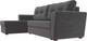Миниатюра изображения товара Диван угловой Лига Диванов Амстердам Лайт левый (велюр серый)
