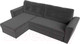 Миниатюра изображения товара Диван угловой Лига Диванов Амстердам Лайт левый (велюр серый)