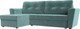 Миниатюра изображения товара Диван угловой Лига Диванов Амстердам Лайт левый (велюр бирюзовый)