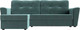 Миниатюра изображения товара Диван угловой Лига Диванов Амстердам Лайт левый (велюр бирюзовый)