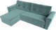 Миниатюра изображения товара Диван угловой Лига Диванов Амстердам Лайт левый (велюр бирюзовый)