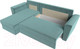 Миниатюра изображения товара Диван угловой Лига Диванов Амстердам Лайт левый (велюр бирюзовый)