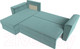Миниатюра изображения товара Диван угловой Лига Диванов Амстердам Лайт левый (велюр бирюзовый)