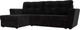Миниатюра изображения товара Диван угловой Лига Диванов Амстердам Лайт левый (велюр черный)