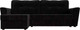 Миниатюра изображения товара Диван угловой Лига Диванов Амстердам Лайт левый (велюр черный)