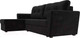 Миниатюра изображения товара Диван угловой Лига Диванов Амстердам Лайт левый (велюр черный)