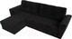 Миниатюра изображения товара Диван угловой Лига Диванов Амстердам Лайт левый (велюр черный)