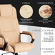Миниатюра изображения товара Кресло офисное Tetchair Bergamo хром/кожзам (бежевый)
