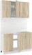 Миниатюра изображения товара Кухонный гарнитур Кортекс-мебель Корнелия Лира-лайт 1.3м без столешницы (дуб сонома)