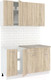 Миниатюра изображения товара Кухонный гарнитур Кортекс-мебель Корнелия Лира-лайт 1.4м (дуб сонома/марсель)
