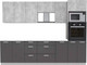 Миниатюра изображения товара Кухонный гарнитур Интерлиния Мила Лайт 2.8 ВТ без столешницы (бетон/антрацит)