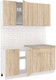 Миниатюра изображения товара Кухонный гарнитур Кортекс-мебель Корнелия Лира-лайт 1.6м (дуб сонома/марсель)