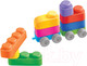 Миниатюра изображения товара Конструктор Десятое королевство Мягкие кирпичики Plus. Веселый транспорт / 04031