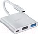 Миниатюра изображения товара USB-хаб Hoco HB14 (серебристый)