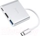 Миниатюра изображения товара USB-хаб Hoco HB14 (серебристый)
