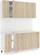 Миниатюра изображения товара Кухонный гарнитур Кортекс-мебель Корнелия Лира-лайт 1.7м (дуб сонома/королевский опал)