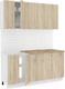 Миниатюра изображения товара Кухонный гарнитур Кортекс-мебель Корнелия Лира-лайт 1.7м (дуб сонома/мадрид)