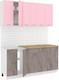 Миниатюра изображения товара Кухонный гарнитур Кортекс-мебель Корнелия Лира-лайт 1.7м (розовый/оникс/дуб бунратти)
