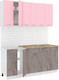 Миниатюра изображения товара Кухонный гарнитур Кортекс-мебель Корнелия Лира-лайт 1.7м (розовый/оникс/мадрид)