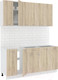 Миниатюра изображения товара Кухонный гарнитур Кортекс-мебель Корнелия Лира-лайт 1.7м без столешницы (дуб сонома)