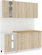 Миниатюра изображения товара Кухонный гарнитур Кортекс-мебель Корнелия Лира-лайт 1.8м  (дуб сонома/дуб бунратти)