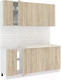 Миниатюра изображения товара Кухонный гарнитур Кортекс-мебель Корнелия Лира-лайт 1.8м (дуб сонома/королевский опал)