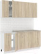 Миниатюра изображения товара Кухонный гарнитур Кортекс-мебель Корнелия Лира-лайт 1.8м (дуб сонома/марсель)