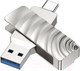 Миниатюра изображения товара USB flash накопитель Borofone BUD3 2в1 USB3.0 32Gb (серебристый)