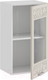 Миниатюра изображения товара Шкаф навесной для кухни ТриЯ Долорес 1В4С (белый/крем)