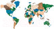 Миниатюра изображения товара Декор настенный Woodary Карта мира на английском языке L / 3190